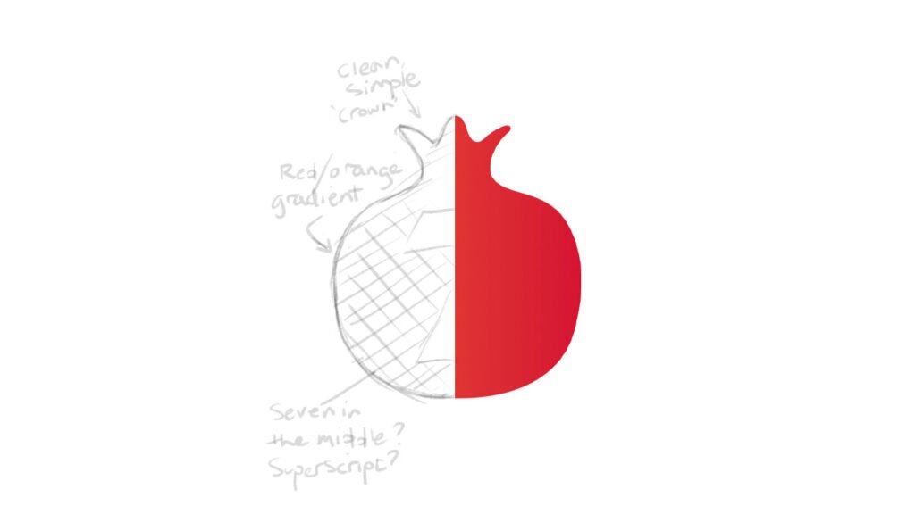 Sketch to final logomark
